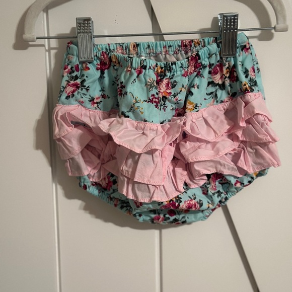 Girls 3T Sweet Magnolia Smocks Floral Cow Skull Bow Back Top and Ruffle Bloomers - Picture 5 of 5